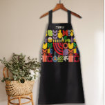 Happy Chanukkah Hebrew Personalized Menorah Apron<br><div class="desc">MAKE THE KITCHEN 'STAFF' SMILE THIS Hanukkah / Chanukah party with our Hanukkah /Chanukah modern Geometric Aprons. Menorah, Dreidel, Donuts, Latkes, Stars & Olive oil... Jewish Hanukkah Symbols. To personalize with Hebrew name or message just set your computer's input language to Hebrew and type!! This upscale, modern, look, is a...</div>