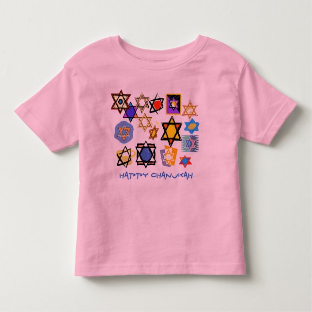 HAPPY CHANUKKAH TODDLER TEE SHIRT -  HIGH HOLIDAYS (Front)