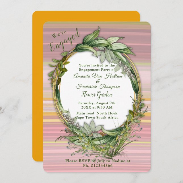 Happy cheerful optimism abstract   invitation (Front/Back)