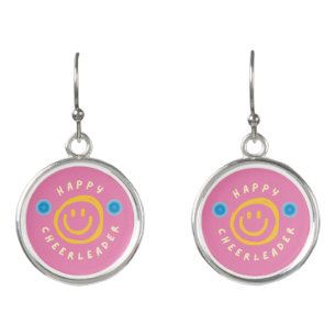 Happy Cheerleader Hook Pierce Earrings