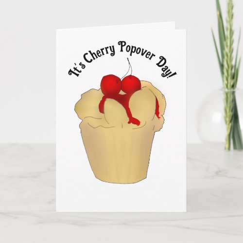 Happy Cherry Popover Day Card