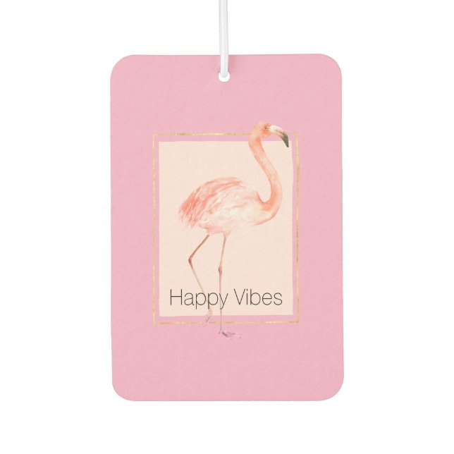 Happy Chic Pink Flamingo Air Freshener (Front)