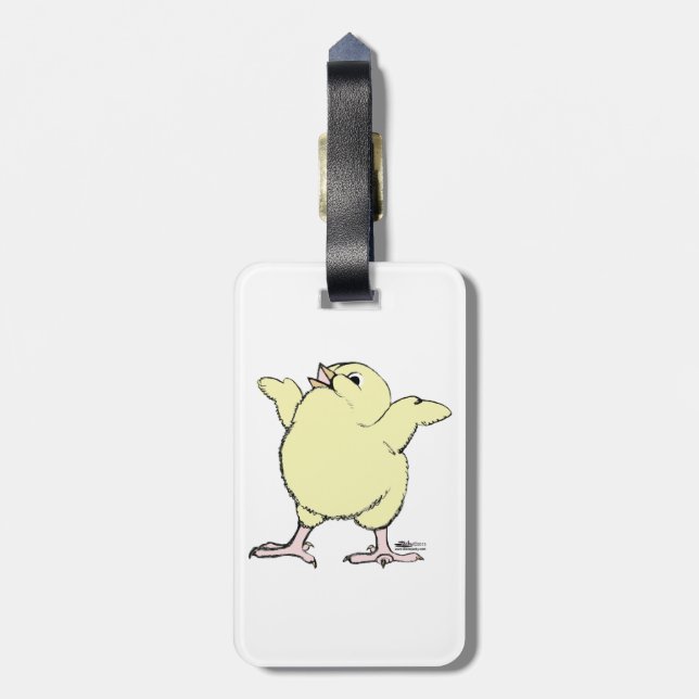Happy Chick Luggage Tag (Back Vertical)