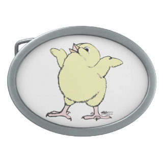 Happy Chick Oval Belt Buckle