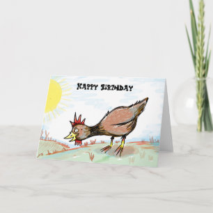 Happy Chicken Birthday Card
