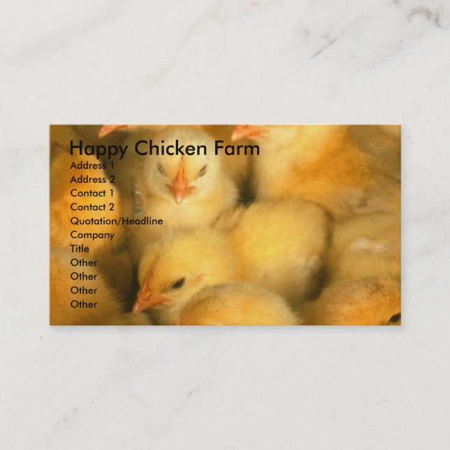 Happy Chicken Farm Business Card (Front)