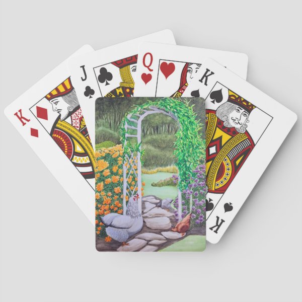 Happy Chicken Garden Poker Cards