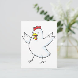 Happy Chicken Hen Cartoon Postcard | Zazzle