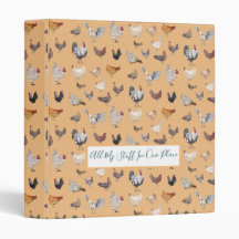 Happy Chicken pattern pretty peach