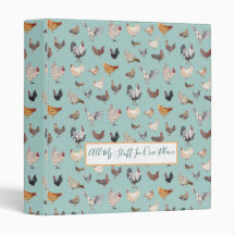 Happy Chicken pattern slate blue