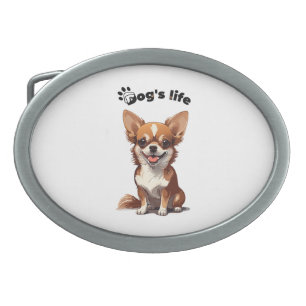 Happy Chihuahua � Cute Design for Dog Lovers Belt Buckle
