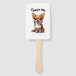 Happy Chihuahua � Cute Design for Dog Lovers Hand Fan