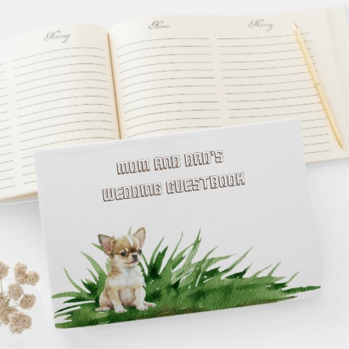 Happy Chihuahua Wedding Guest Book