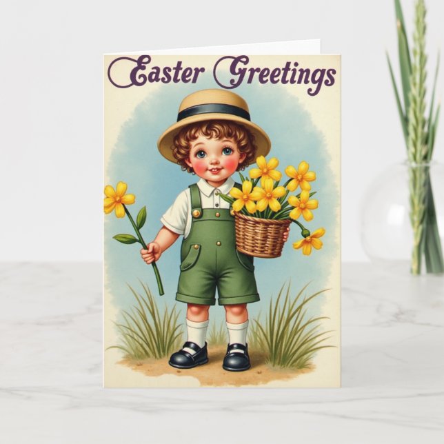 Happy Child Flower Basket Card (Front)