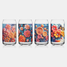 Happy Child Flowers And Houses In The Snow