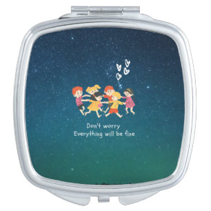 Happy Children  Compact Mirror