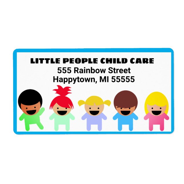 Happy Children Daycare  Label (Front)