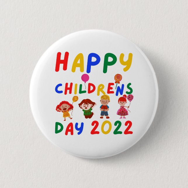 Happy Children's Day 2022 Button (Front)