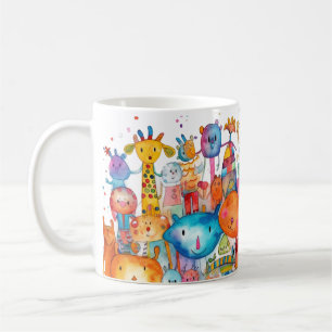 Happy Children's drawing Farm animals Coffee Mug