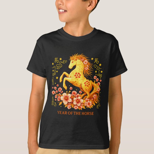 Happy Chinese Lunar New Year 2026 Year Of The Hors T-Shirt (Front)