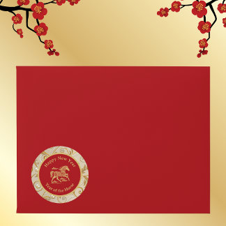 Happy Chinese Lunar New Year of Horse Gold Red Envelope