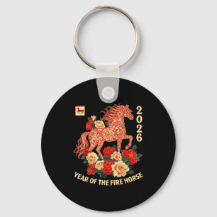 Happy Chinese Lunar New Year Of The Horse 2026 Kid Keychain
