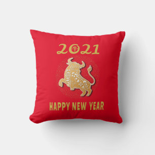Happy Chinese New Year 2021 Throw Pillow