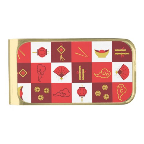 Happy Chinese New Year 2023 Good Fortunes  Gold Finish Money Clip
