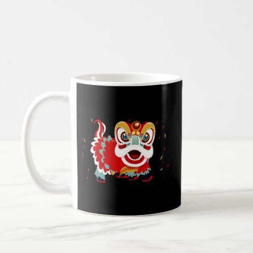Happy Chinese New Year 2023 Lion Dragon Dance Luna Coffee Mug