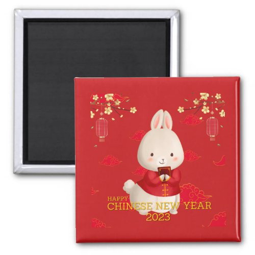Happy Chinese New Year 2023 _ Year Of Rabbit Magnet