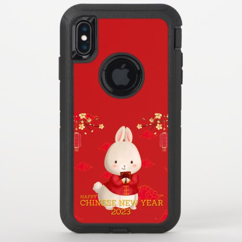 Happy Chinese New Year 2023 _ Year Of Rabbit OtterBox Defender iPhone XS Max Case