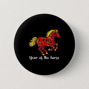 Happy Chinese New Year 2026 Year Of The Horse Horo Button