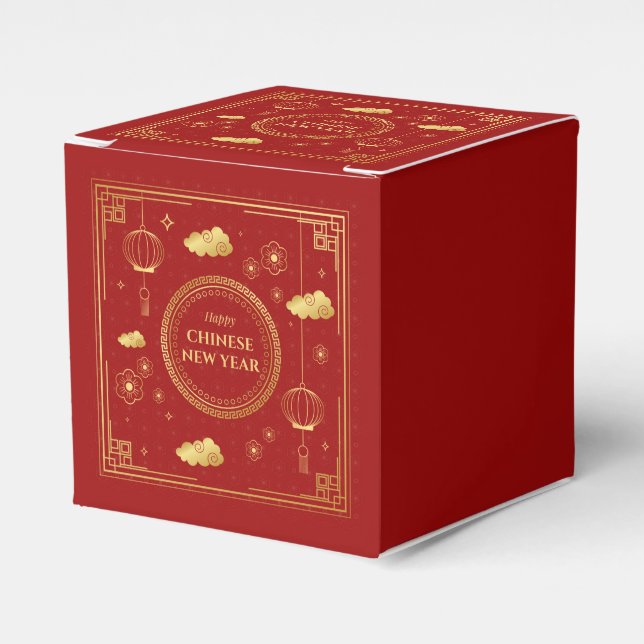 Happy Chinese New Year Favor Boxes (Front Side)