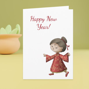 Happy Chinese New year greeting card