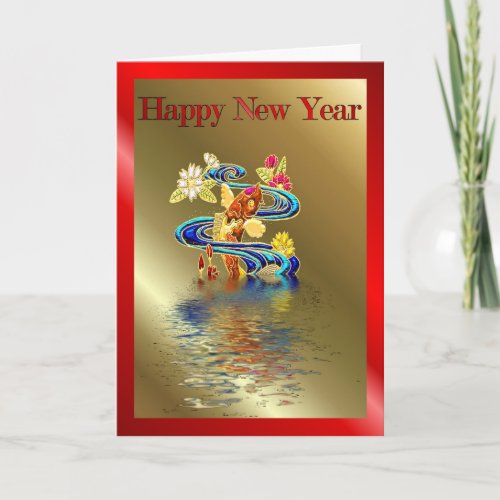 Happy Chinese New Year koi Vietnam New Year Holiday Card