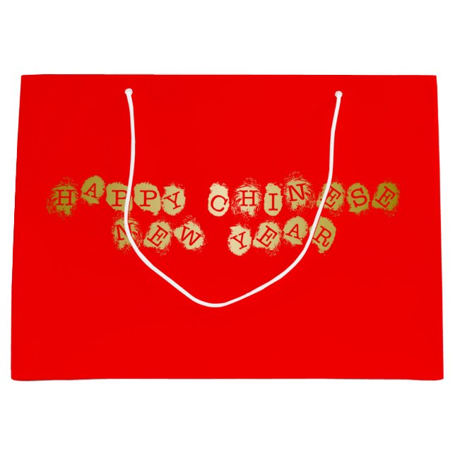 Happy Chinese New Year Large Gift Bag (Front)