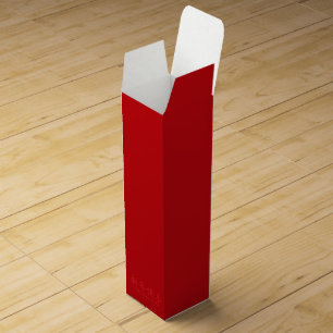 Happy Chinese New Year minimalist custom text red Wine Box
