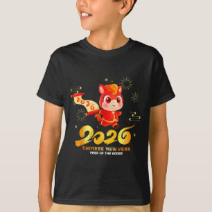 Happy Chinese New Year Of Horse Cartoon Cute For K T-Shirt