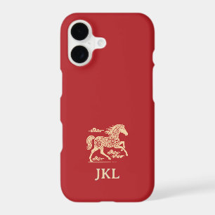 Happy Chinese New Year of Horse Elegant Gold Red iPhone 17 Case