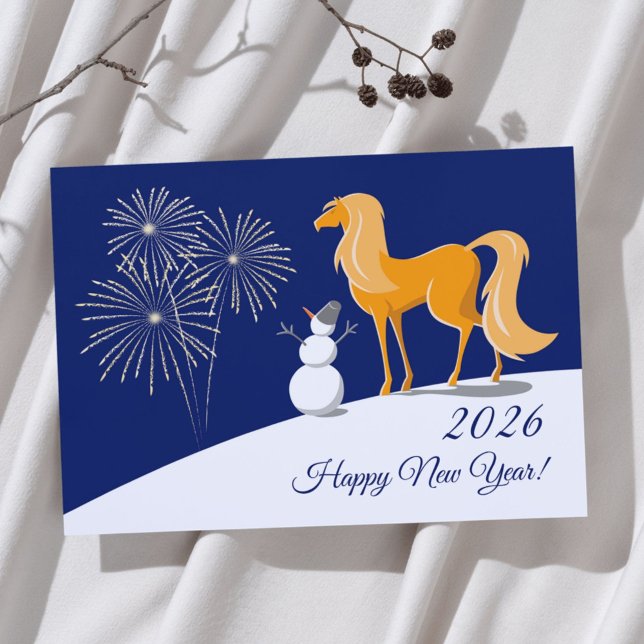Happy Chinese New Year of the Fire Horse 2026 Holiday Card (Creator Uploaded)