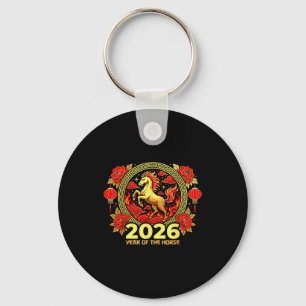 Happy Chinese New Year Of The Fire Horse Chinese Z Keychain