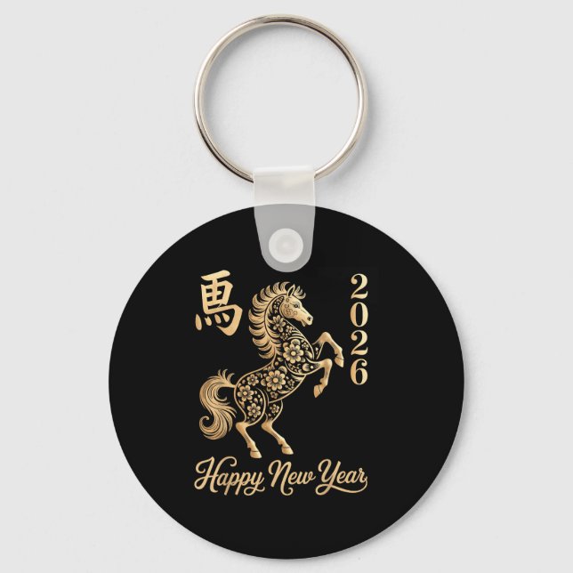 Happy Chinese New Year Of The Horse 2026 For Men W Keychain (Front)