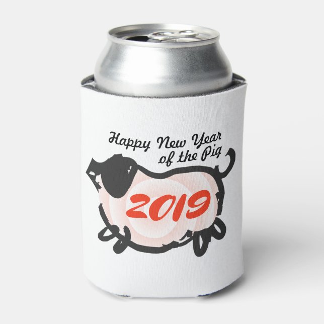 Happy Chinese New Year of The Pig Can Cooler (Can Front)