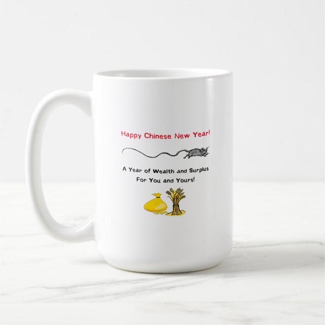 Happy Chinese New Year of the Rat! on a Coffee Mug (Left)