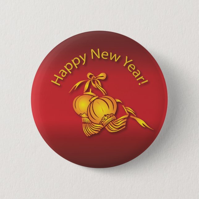 Happy Chinese New Year! Pinback Button (Front)