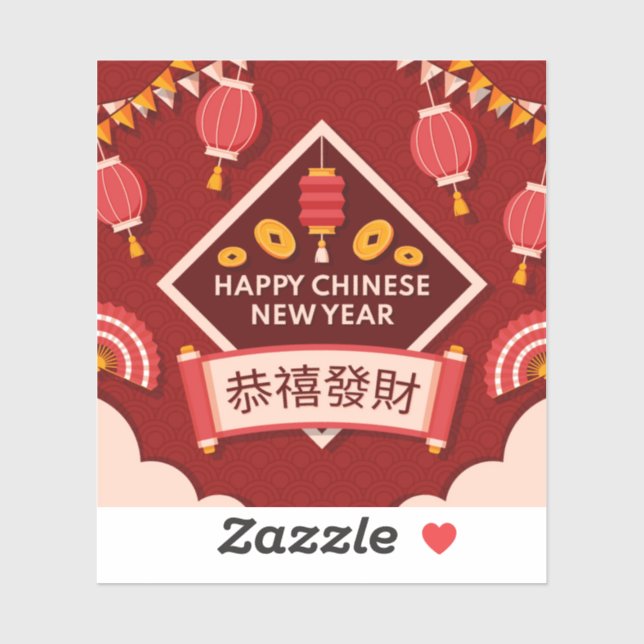 Happy Chinese New Year Sticker (Sheet)