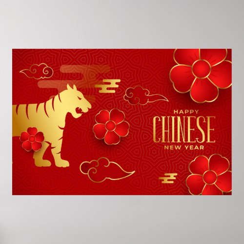 Happy Chinese New Year Tiger Poster