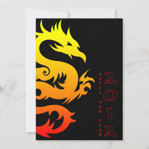 happy chinese new year : year of the dragon invitation