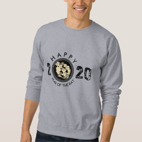 Happy Chinese Rat New Year 2020 Men Sweatshirt 4