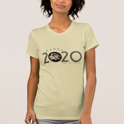 Happy Chinese Rat New Year 2020 Women T_shirt 1